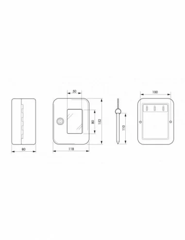 Boite à clé de secours murale - 2 clés - 152 x 118 x 80 mm Boite à clé de secours murale - 2 clés - 152 x 118 x 80 mm