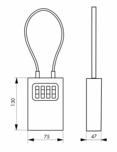 Boite à clé avec câble à combinaison Boite à clé avec câble à combinaison