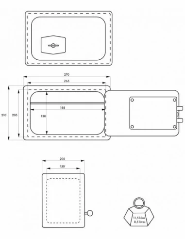 Coffre-fort FRONTENAC 1 - 2 pênes Coffre-fort FRONTENAC 1 - 2 pênes