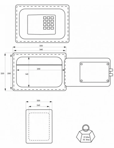 Coffre-fort RAMBURES 1 - 2 pênes Coffre-fort RAMBURES 1 - 2 pênes