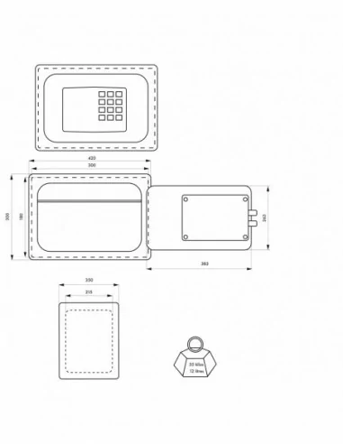 Coffre-fort VAUBAN ignifugé 1h00 2 pênes 300x420x350 Coffre-fort VAUBAN ignifugé 1h00 2 pênes 300x420x350