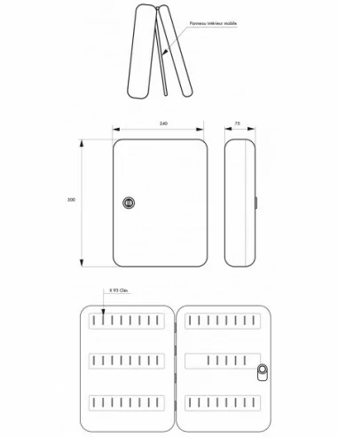 Boîte à clés KIBOX 3 - 93 clés Boîte à clés KIBOX 3 - 93 clés