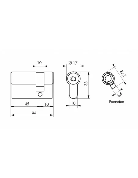 Cylindre 45 x 10 mm