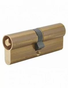 Cylindre profilé double carré interieur 7mm 40x40 laiton