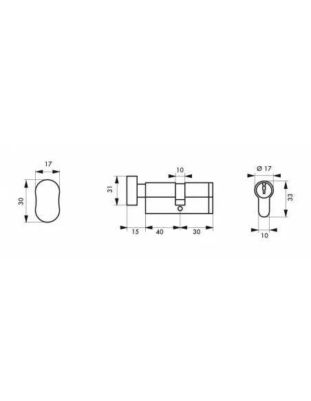 Cylindre profile hg5+ 40btx30 nick 3cl