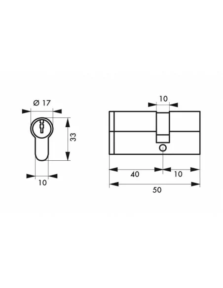 Cylindre profile hg5+ 40x10 nick 3cl