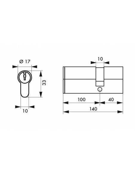 Cylindre profile hg5+ 40x100 nick 3cl