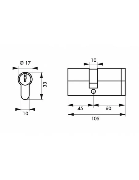 Cylindre profile hg5+ 45x60 nick 3cl