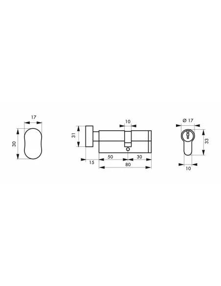 Cylindre profile hg5+ 50btx30 nick 3cl