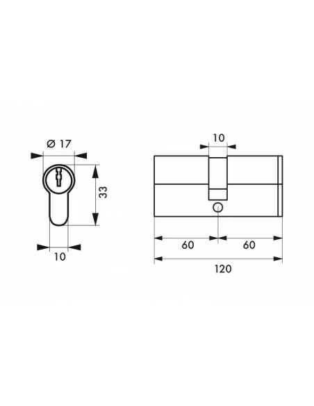 Cylindre profile hg5+ 60x60 nick 3cl