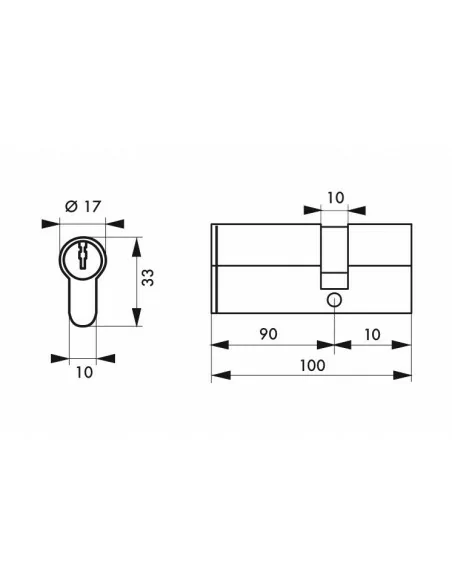 Cylindre profile hg5+ 90x10 nick 3cl