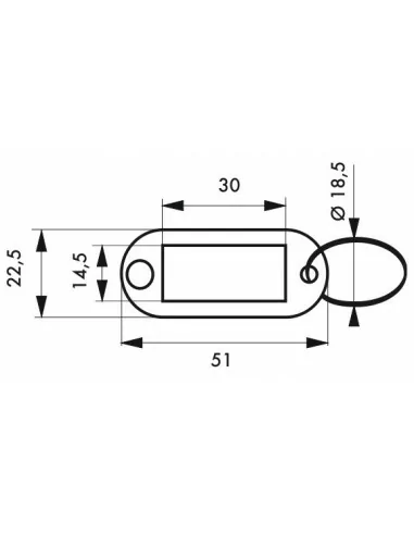 Anneau porte-étiquette couleurs assorties (2 pèces sous coque) Anneau porte-étiquette couleurs assorties (2 pèces sous coque)