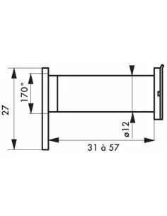 Judas 170° avec plaque d'identité chromé 2