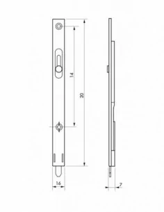 Verrou a onglet 200 mm 2