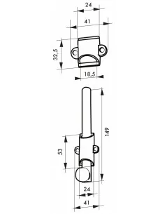 Verrou a plaquer 150 mm 2