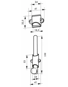 Verrou a plaquer 200 mm 2