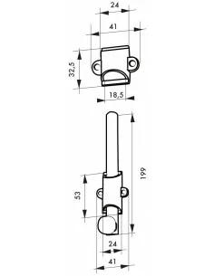 Verrou a plaquer 250 mm 2