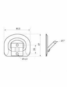 Lot de 2 anneaux d'arrimage Ø7mm 2