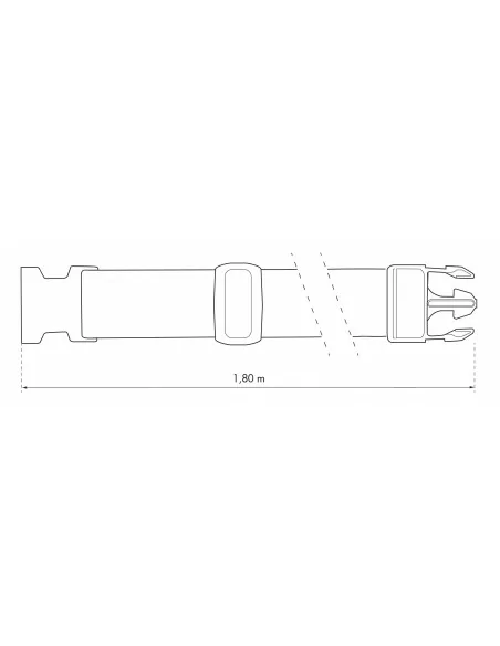 Lot de 2 sangles à bagage 1,80m à boucle clip fermeturte rapide