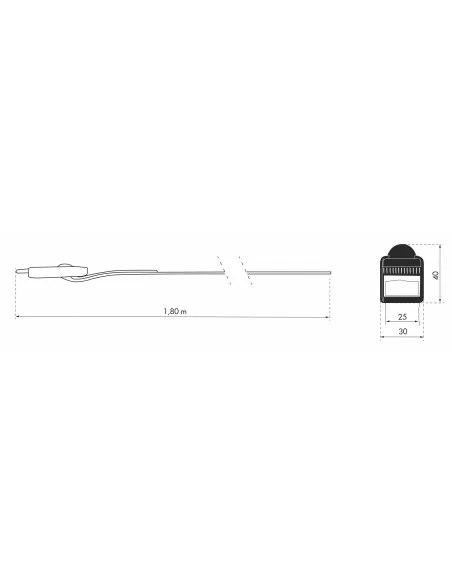 Lot de 2 sangles à bagage 1,80m à boucle plastique