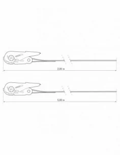 Lot de 4 sangles à cliquet largeur 25mm (2x3m + 2x5m) 2