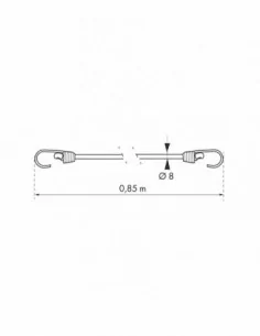 Sandow pieuvre Ø8mm x 80cm à crochet 2