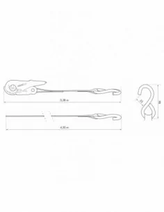 Sangle à cliquet 25mm x 4,50m crochet s - rouge 2