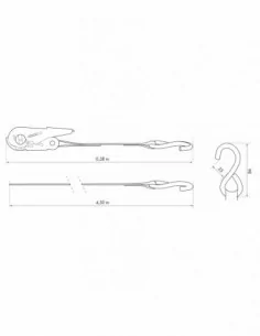 Set de 2 sangles à cliquet 25mm x 4,50m crochet s - rouge 2