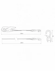 Set de 4 sangles à cliquet 25mm x 4,50m crochet s - rouge 2