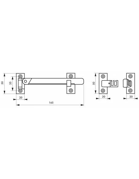 Entrebâilleur POUR FENÊTRE 1 OU 2 VANTAUX POLYAMIDE sans percer