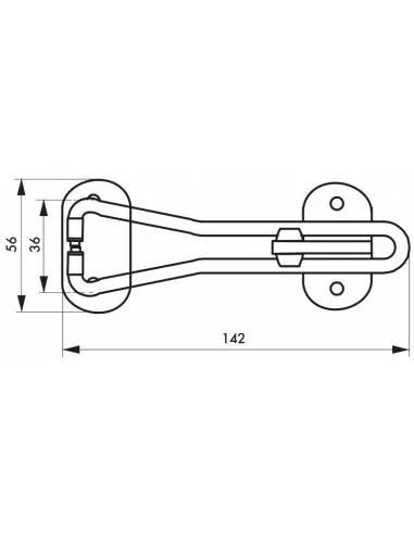 Entrebailleur de porte chromé Entrebailleur de porte chromé