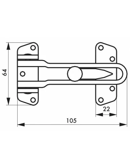 Entrebailleur de porte eco nickelé