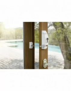 Entrebailleur de fenetre à clé blanc 2