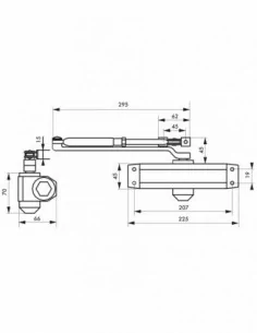 Ferme porte hydraulique eco blanc force 5 2