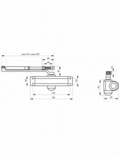 Ferme porte hydraulique eco - 30 kg 2