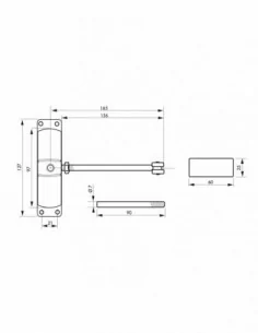 Ferme-porte automatique pour porte légère - blanc 2