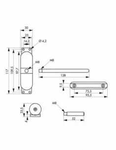 Ferme-porte automatique pour porte légère - blanc 2