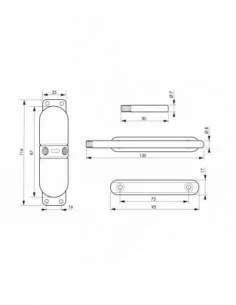 Ferme-porte automatique pour porte légère - noir 2