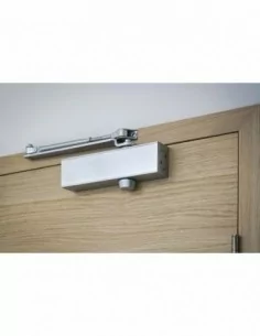 Ferme-porte hydraulique design réversible argent avec bras standard force 3 2