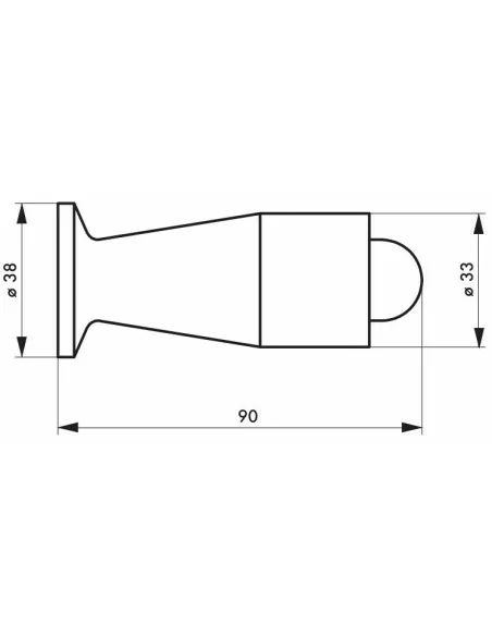 Butoir ballustre 90 mm monture plastique