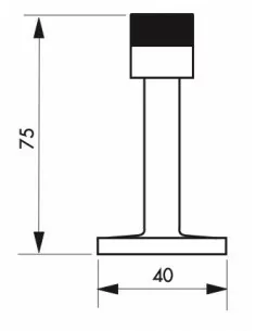 Butoir de porte balustre, 75mm, doré - THIRARD 2