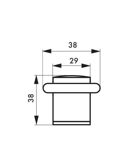 Butoir de sol Ø 29 mm hauteur 38 mm
