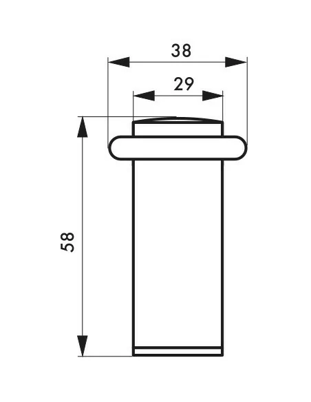 Butoir de sol Ø 29 mm hauteur 58 mm