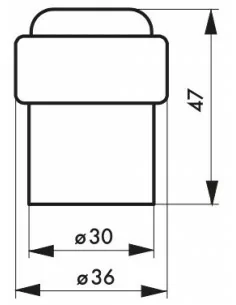 Butoir de sol Ø 30 mm champagne 2