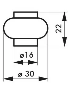 Butoir de sol Ø 30 mm chromé 2