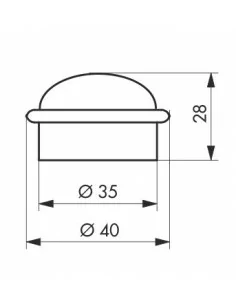 Butoir de sol Ø 35 mm bois 2