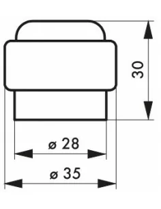 Butoir de sol Ø 35 mm plastique 2