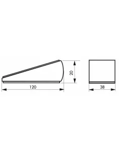 Cale de porte nickelée brossée 2
