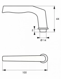 Bequille double carré 6 mm avec fourreau adaptateur 7 mm 2