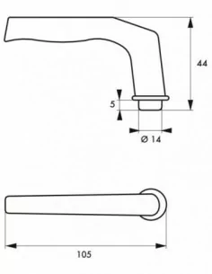 Bequille double carré 7 mm 1 portée 2